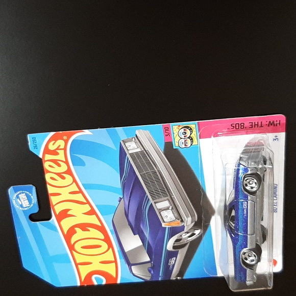 '80 El Camino Blue Hot Wheels The 80s Collection Chevy Retro Nostalgia - Picture 7 of 11